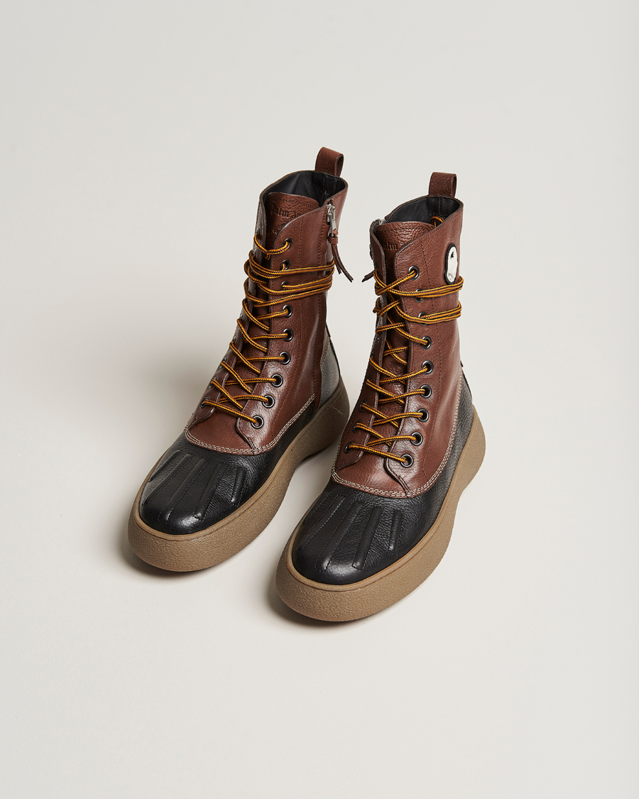Homme | 8 Moncler Genius Palm Angels Winter Gommino Leather Boots Dark Brown | Moncler Genius | 8 Palm Angels Winter Gommino Leather Boots Dark Brown