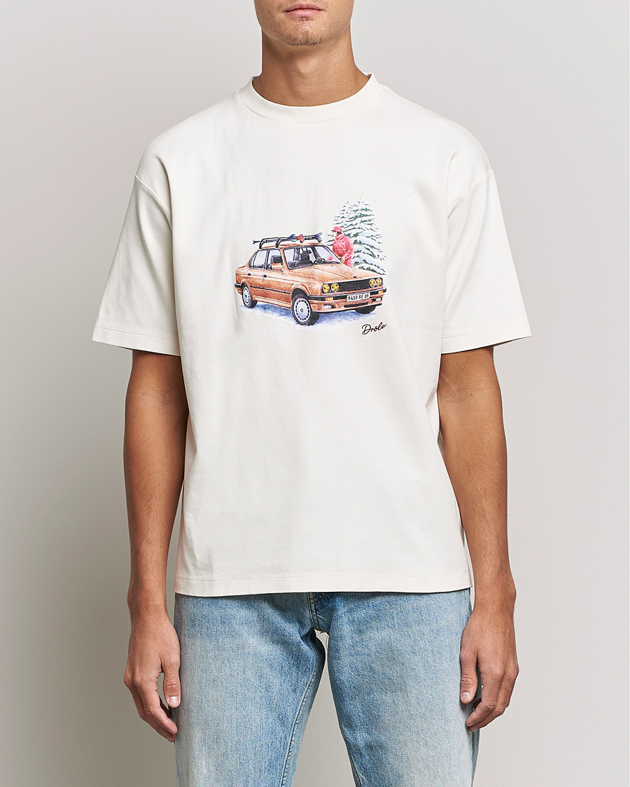 Heren | T-shirts | Drôle de Monsieur | Departe Ski T-Shirt Cream