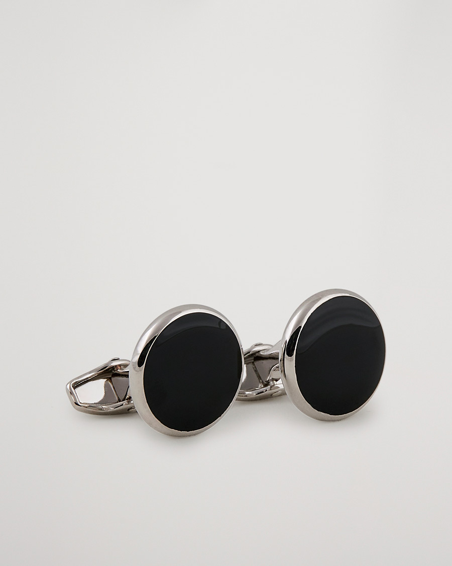 Heren | Manchetknopen | Amanda Christensen | Cufflink & Shirt Studs Set Black/Silver