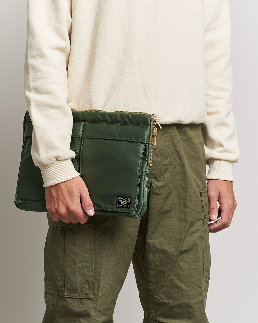 Homme | Porter-Yoshida & Co. Tanker Document Case Sage Green | Porter-Yoshida & Co. | Tanker Document Case Sage Green