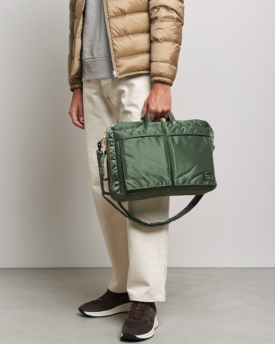 Homme | Porter-Yoshida & Co. Tanker 3Way Briefcase Sage Green | Porter-Yoshida & Co. | Tanker 3Way Briefcase Sage Green