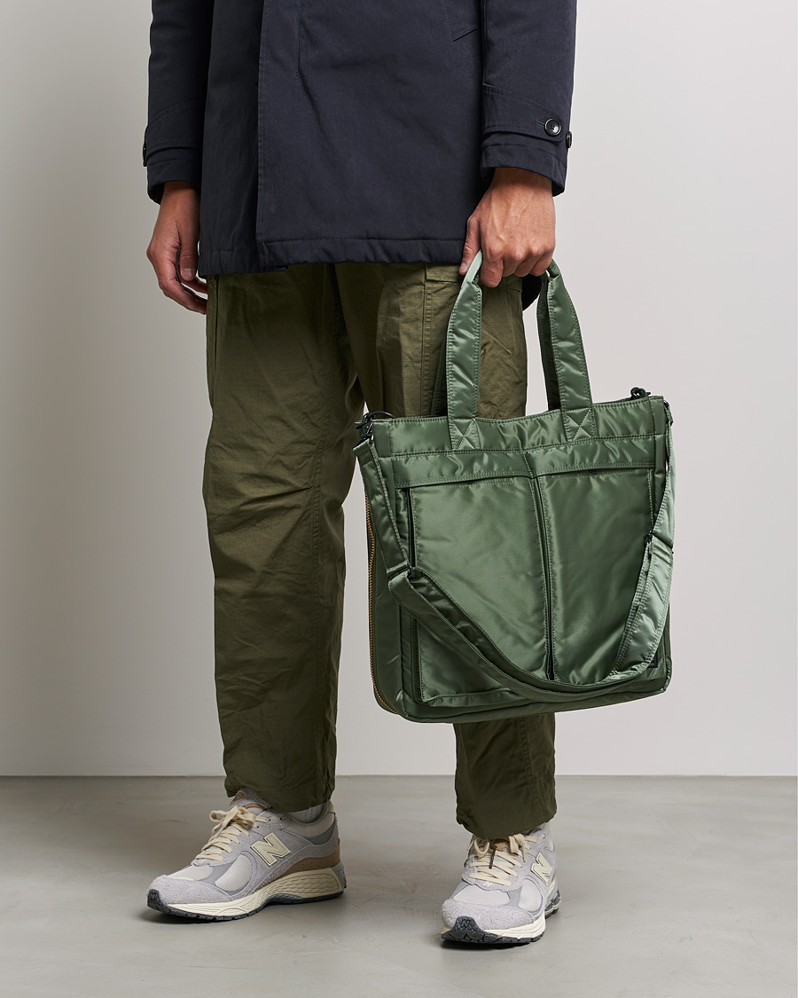 Homme | Porter-Yoshida & Co. Tanker Tote Bag Sage Green | Porter-Yoshida & Co. | Tanker Tote Bag Sage Green