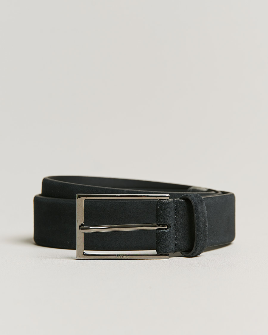 Homme | Calindo Suede Belt Dark Blue | BOSS BLACK | Calindo Suede Belt Dark Blue