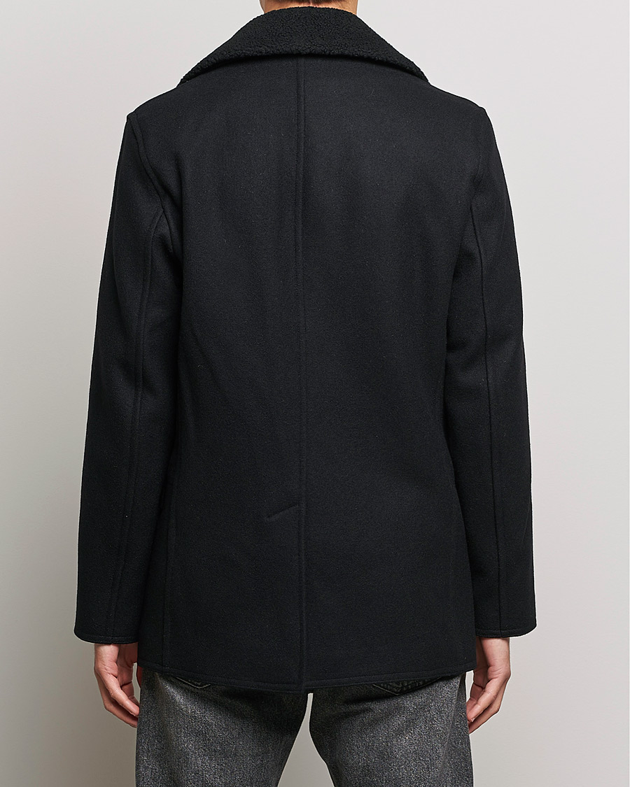Homme | Manteaux Et Vestes | Gloverall | Churchill Reefer Shearling Peacoat Black