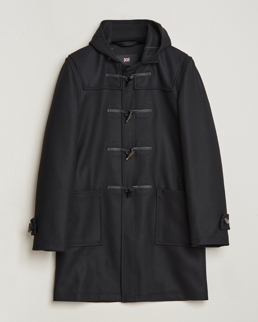 Heren | Jassen | Gloverall | Cashmere Blend Duffle Coat Black