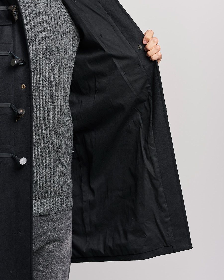 Heren | Jassen | Gloverall | Cashmere Blend Duffle Coat Black