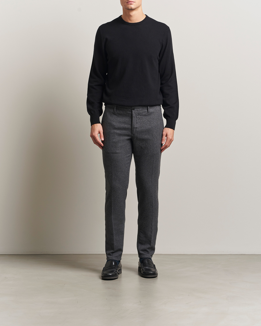 Heren | Truien | Piacenza Cashmere | Cashmere Crew Neck Sweater Black