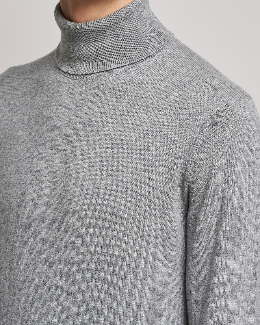 Heren | Truien | Piacenza Cashmere | Cashmere Rollneck Sweater Light Grey