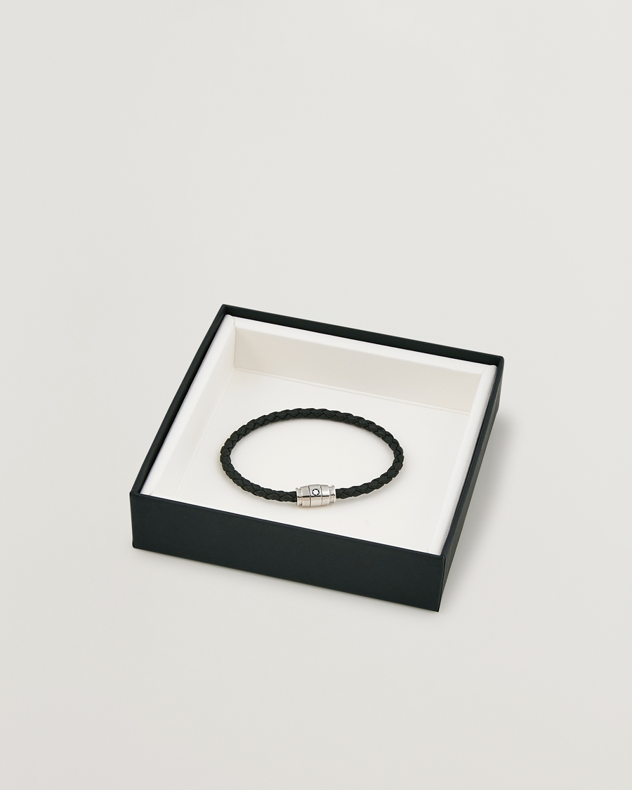 Heren | Sieraden | Montblanc | Bracelet Steel 3 Rings Leather Black