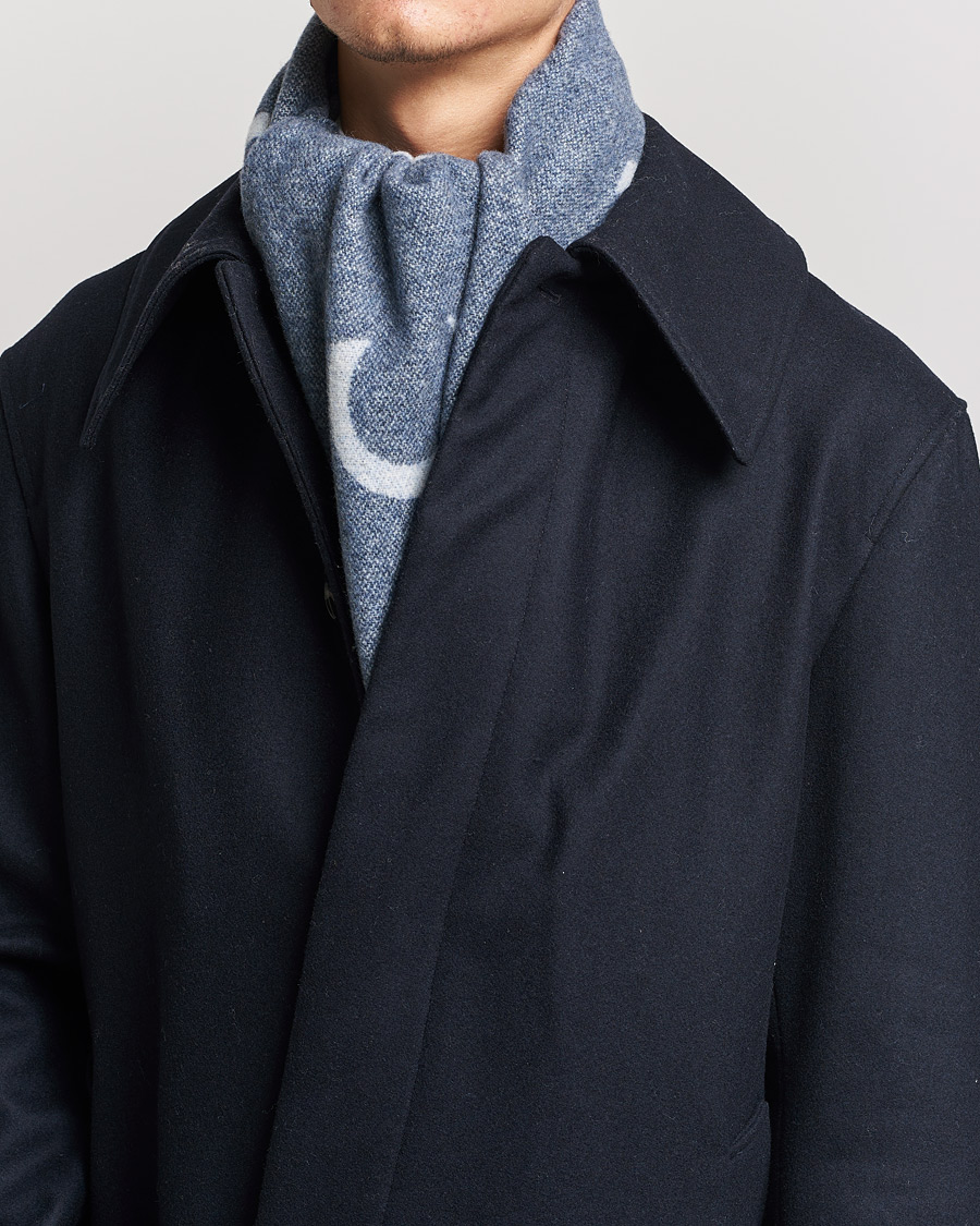 Homme | Mackintosh Edinburg Wool Scarf Blue | Mackintosh | Edinburg Wool Scarf Blue