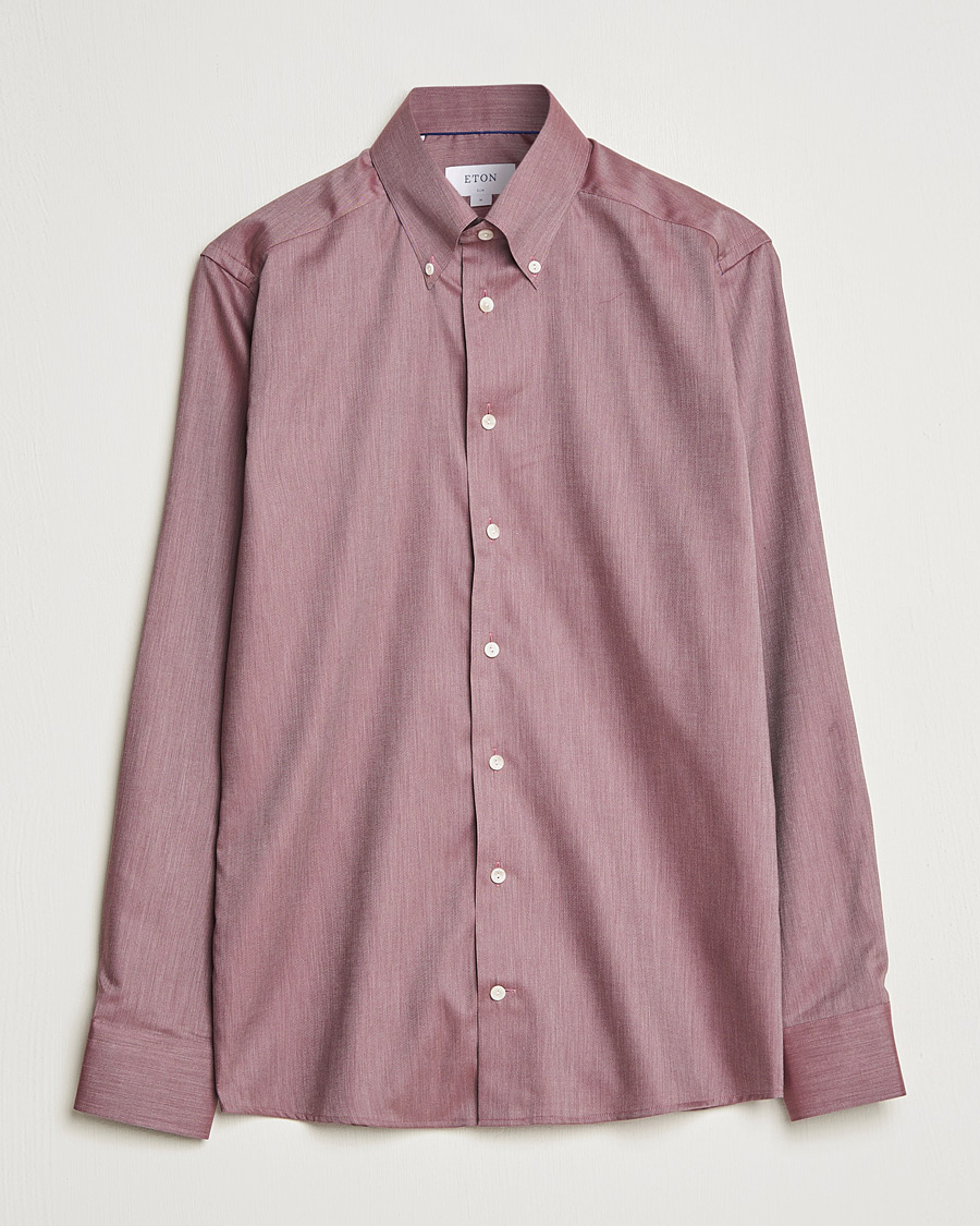 Heren | Overhemden | Eton | Wrinkle Free Button Down Oxford Shirt Red