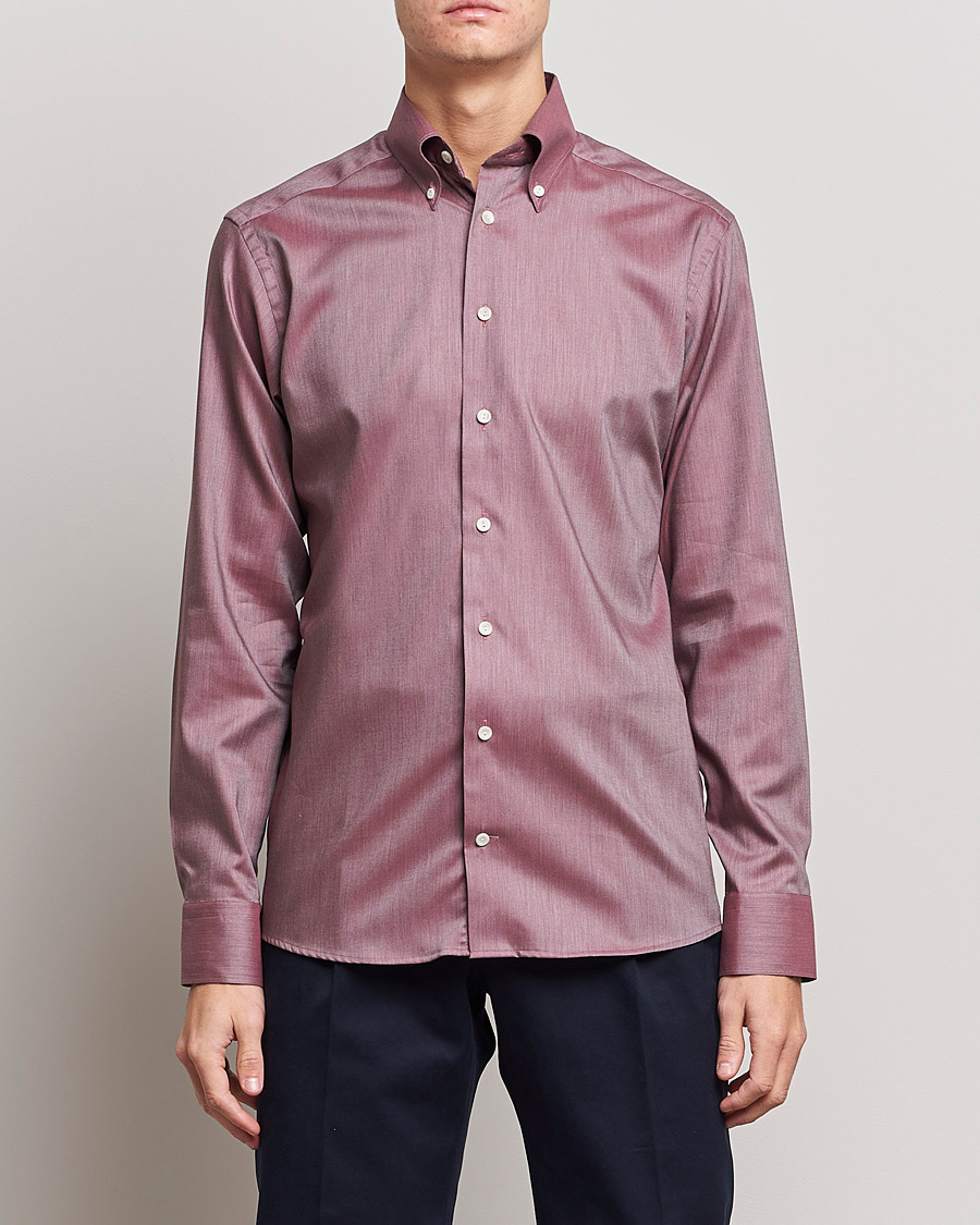 Heren | Overhemden | Eton | Wrinkle Free Button Down Oxford Shirt Red