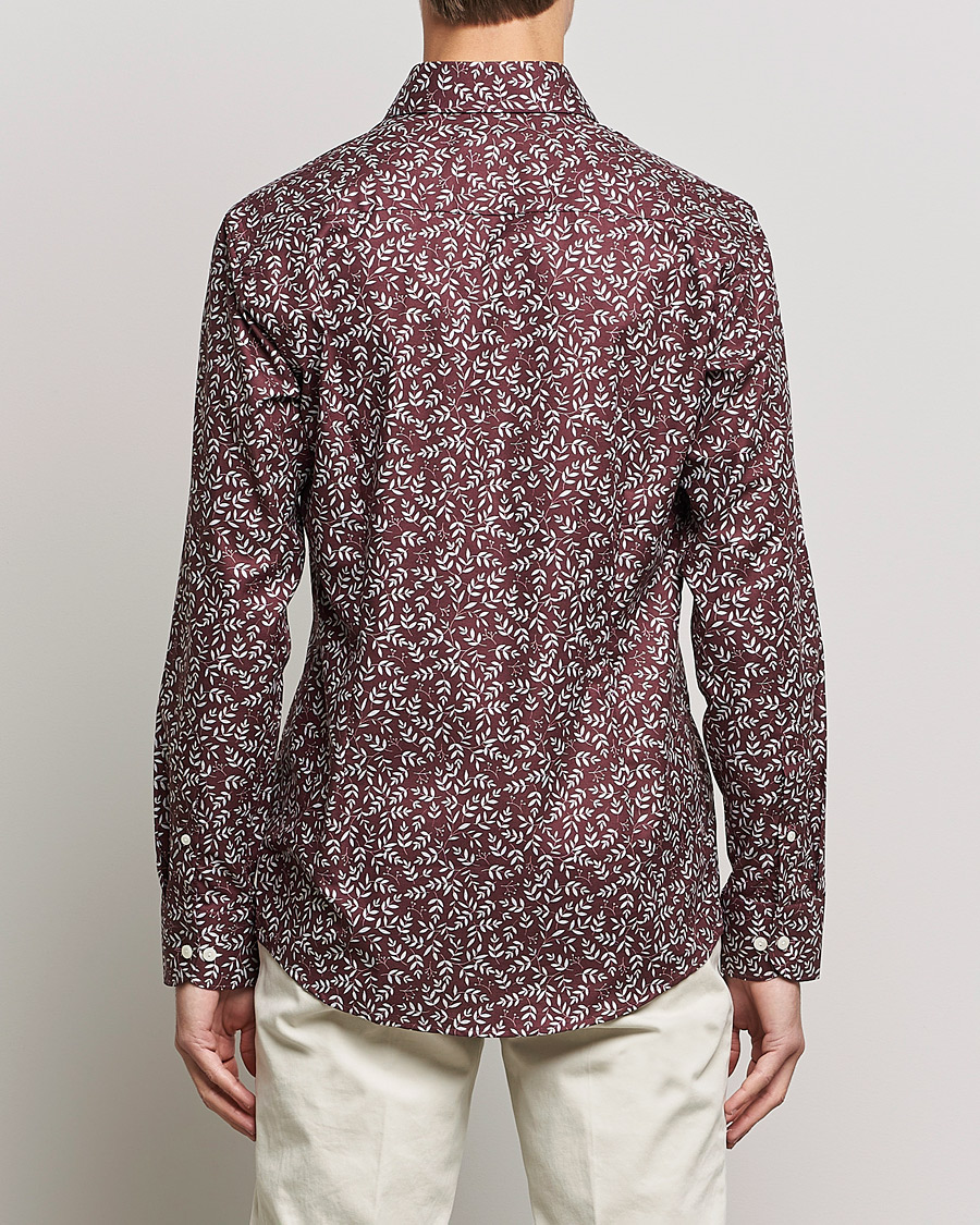 Heren | Overhemden | Eton | Twill Melange Shirt Red Floral