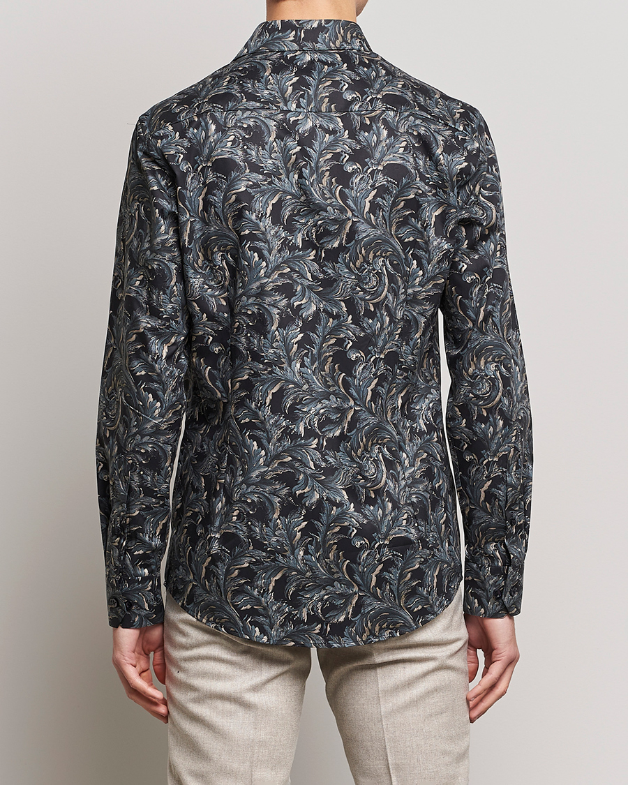 Homme | Chemises | Eton | Floral Signature Twill Shirt Black