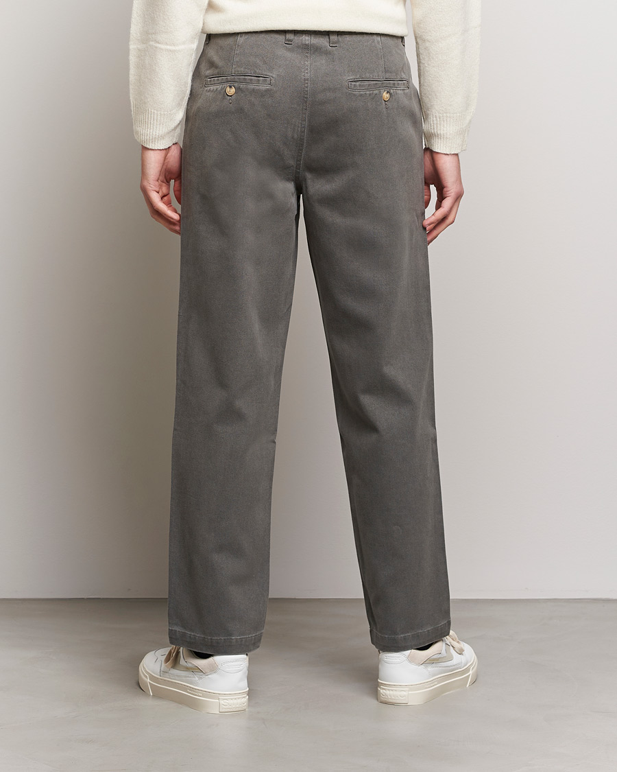 Homme | Pantalons | A Day's March | Redwood Cotton/Tencel Trousers Olive