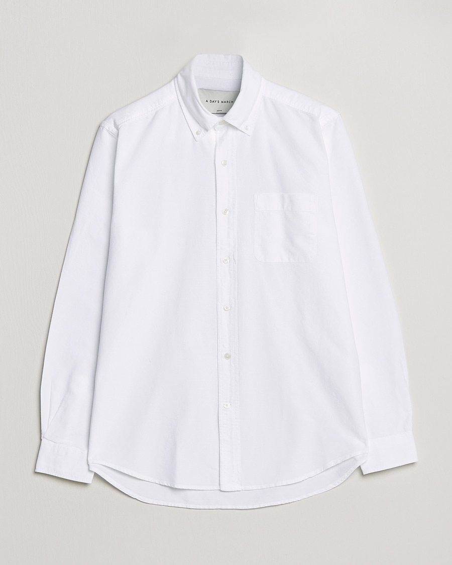 Homme | Chemises | A Day's March | Moorgate Dyed Oxford Shirt White