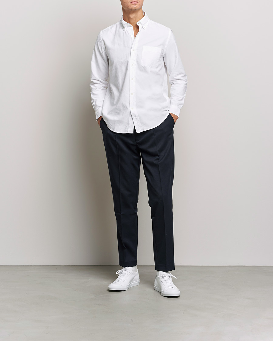 Homme | Chemises | A Day's March | Moorgate Dyed Oxford Shirt White