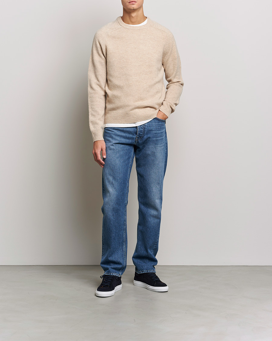 Homme | Pulls Et Tricots | A Day's March | Brodick Lambswool Sweater Sand Melange
