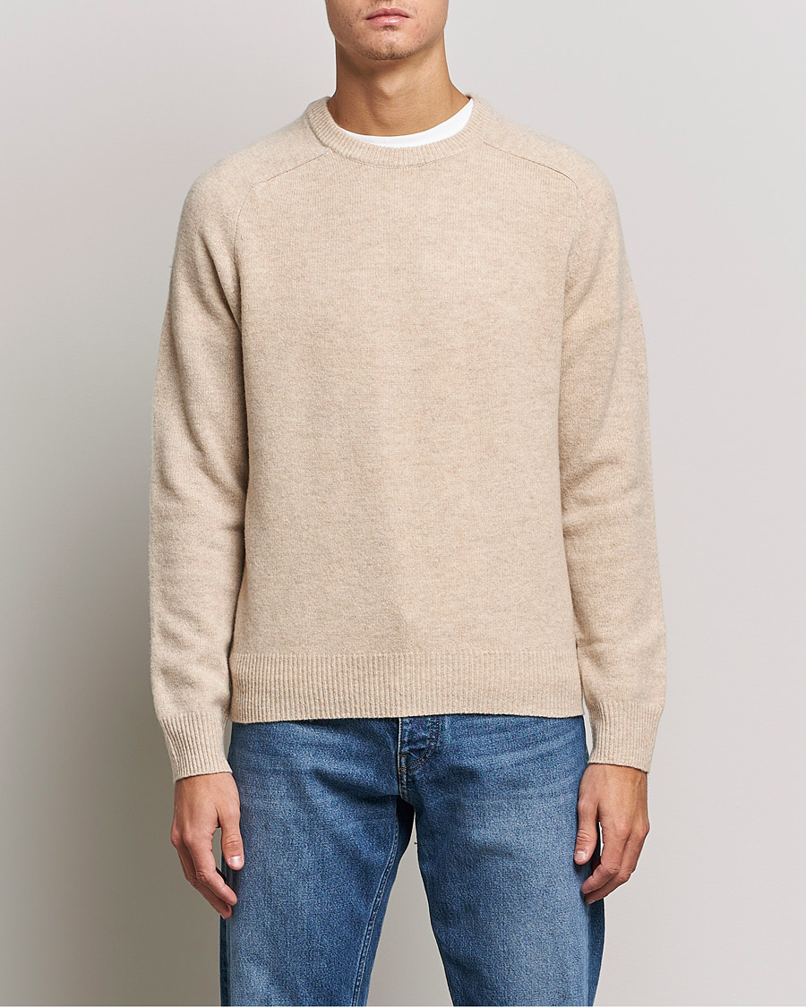 Homme | Pulls Et Tricots | A Day's March | Brodick Lambswool Sweater Sand Melange