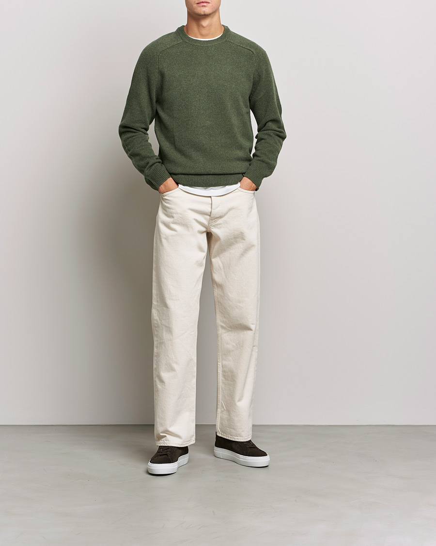 Homme | Pulls Et Tricots | A Day's March | Brodick Lambswool Sweater Olive