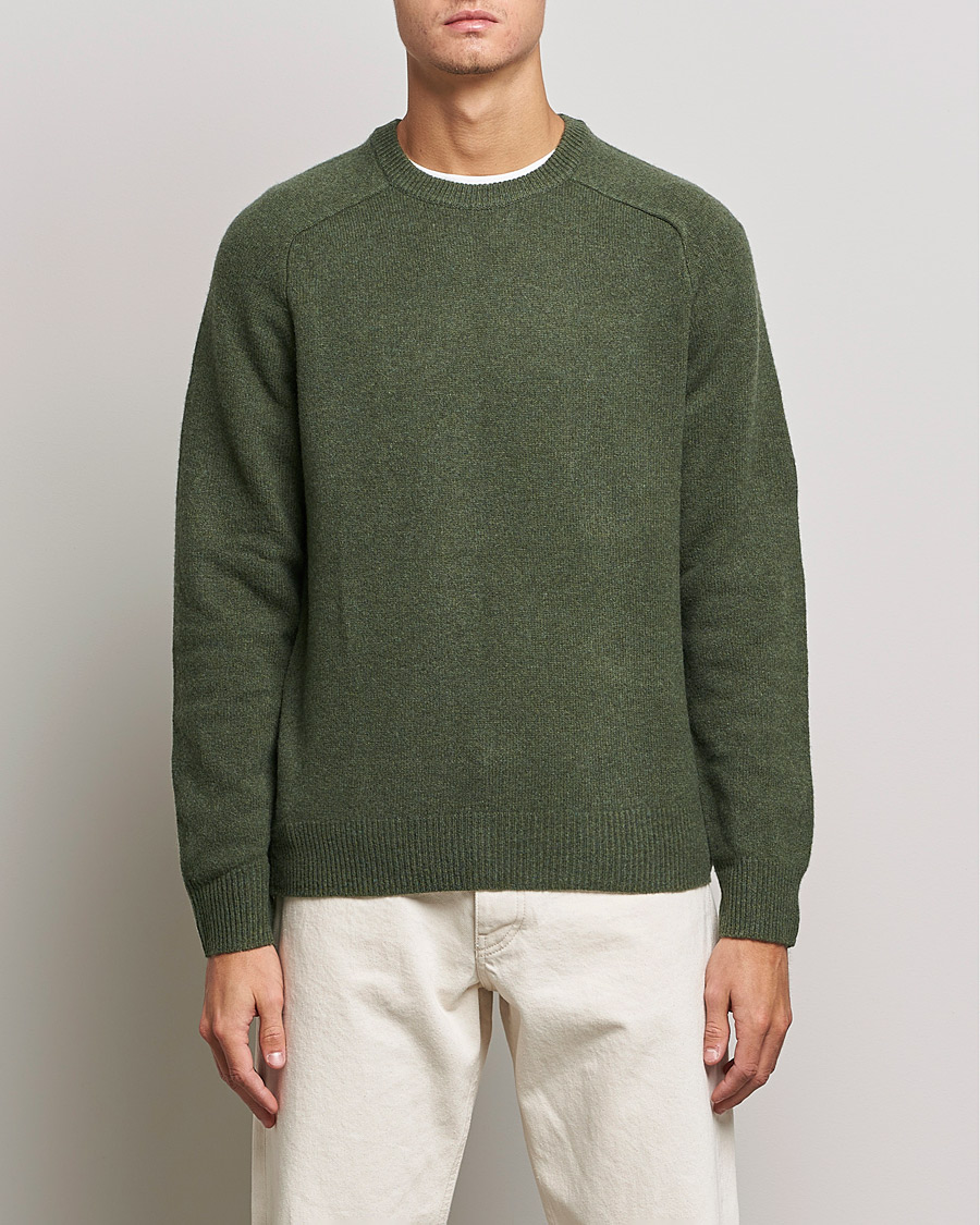 Homme | Pulls Et Tricots | A Day's March | Brodick Lambswool Sweater Olive