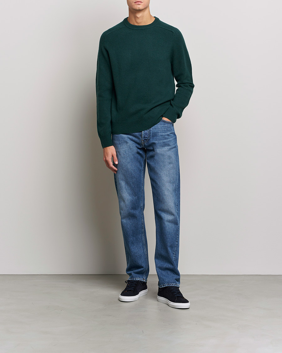 Homme | Pulls Et Tricots | A Day's March | Brodick Lambswool Sweater Bottle Green