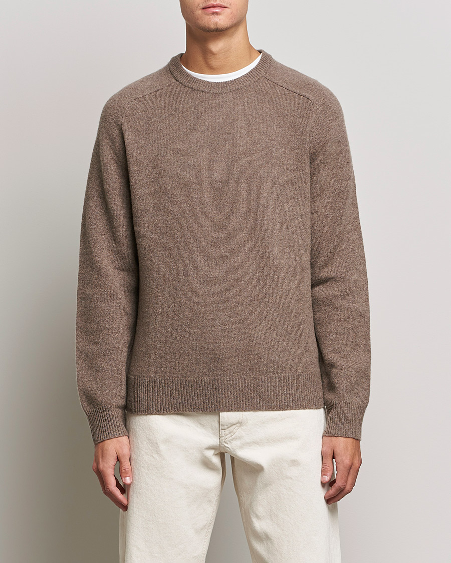 Homme | Pulls Et Tricots | A Day's March | Brodick Lambswool Sweater Taupe Melange