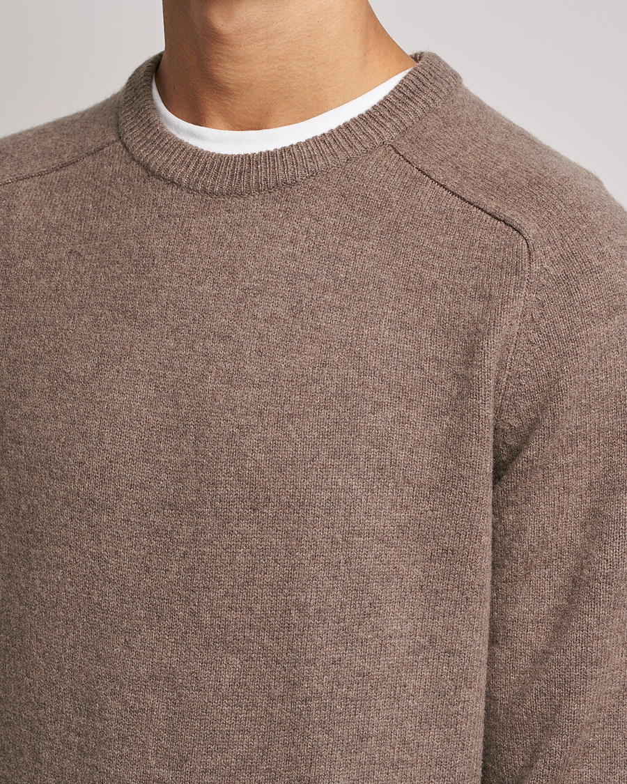 Homme | Pulls Et Tricots | A Day's March | Brodick Lambswool Sweater Taupe Melange