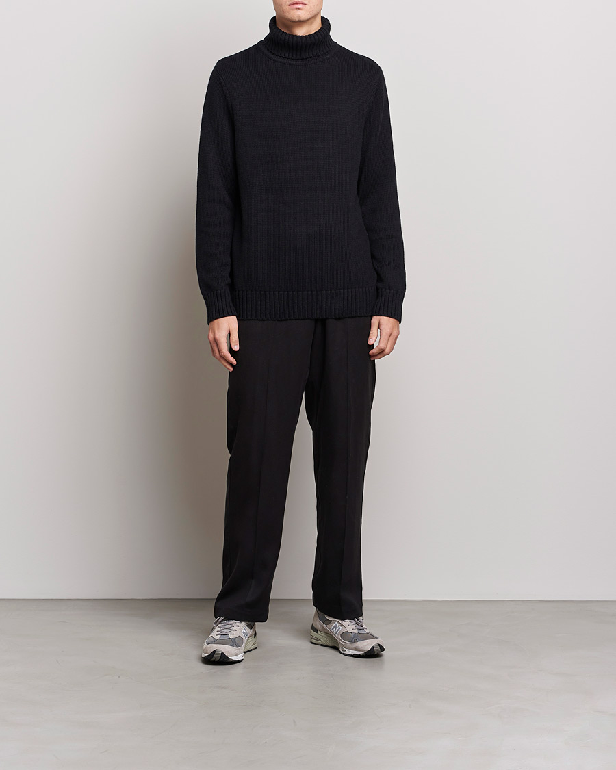 Homme | Pulls Et Tricots | A Day's March | Forres Cotton/Cashmere Rollneck Black