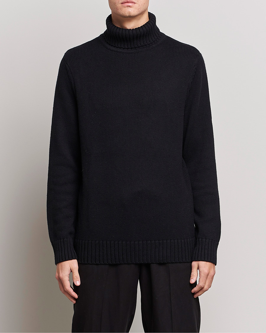 Homme | Pulls Et Tricots | A Day's March | Forres Cotton/Cashmere Rollneck Black