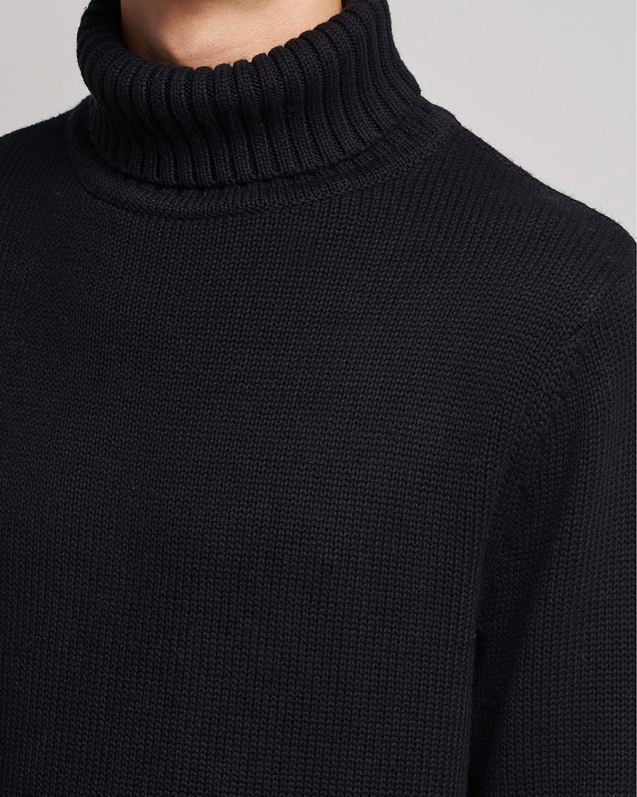 Homme | Pulls Et Tricots | A Day's March | Forres Cotton/Cashmere Rollneck Black