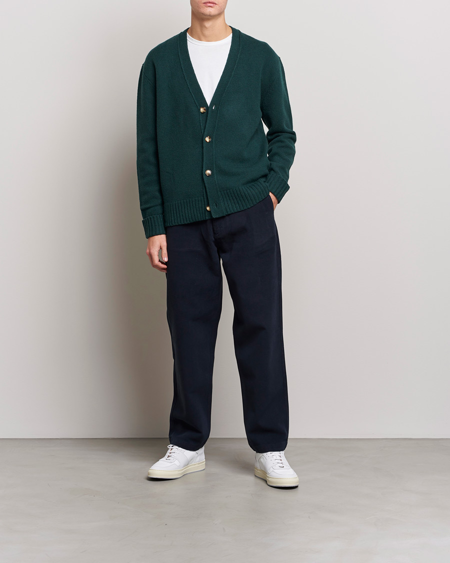 Homme | Pulls Et Tricots | A Day's March | Snag Lambswool Cardigan Bottle Green