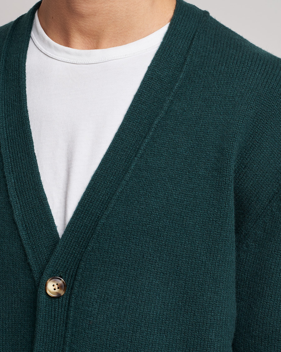 Homme | Pulls Et Tricots | A Day's March | Snag Lambswool Cardigan Bottle Green