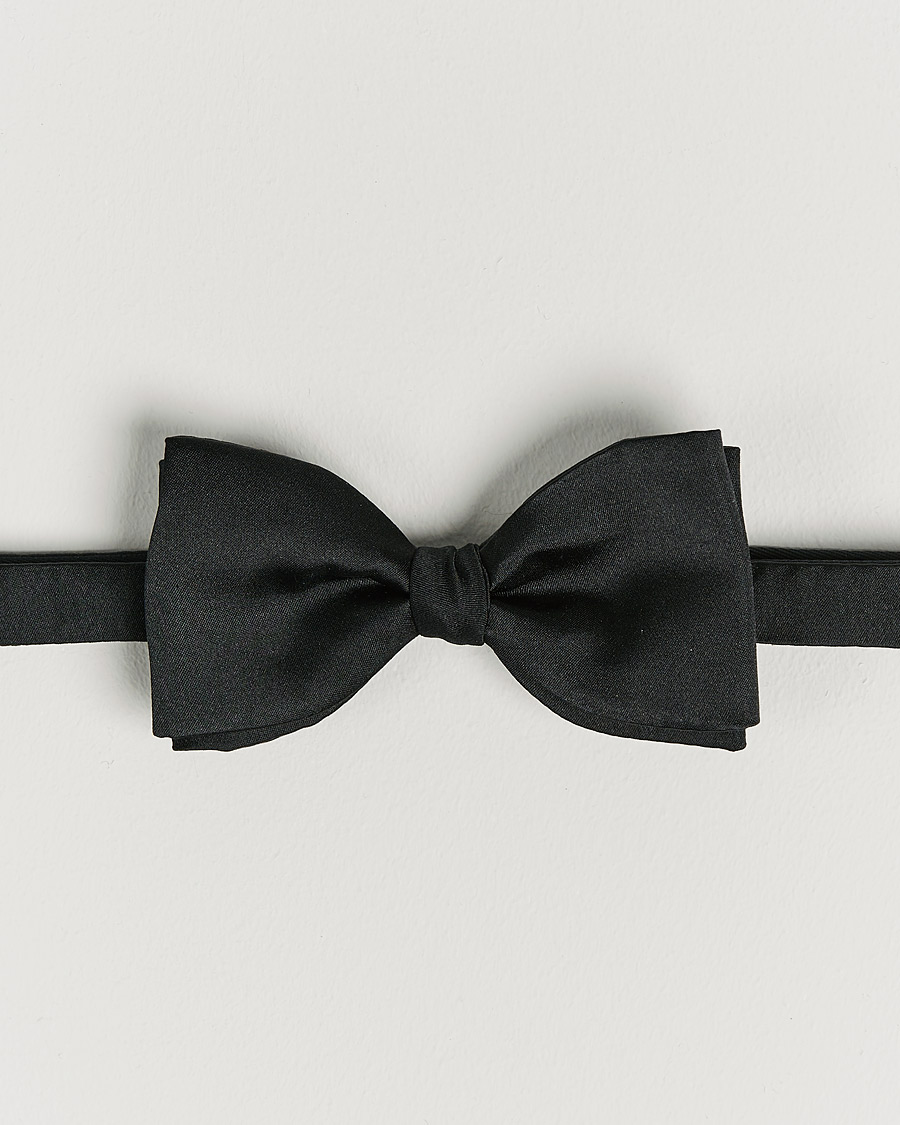 Homme | Nœuds Papillon | Stenströms | Pre-Tied Silk Bow Tie Black