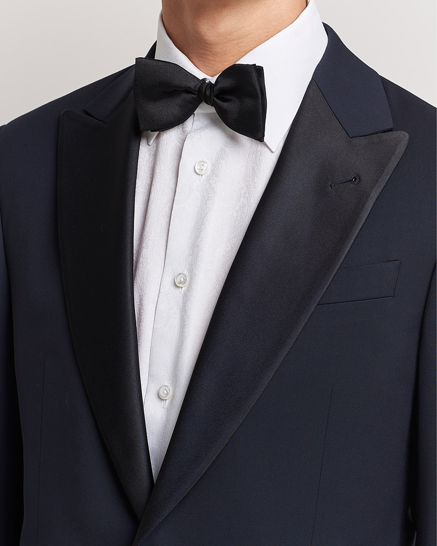Homme | Nœuds Papillon | Stenströms | Pre-Tied Silk Bow Tie Black