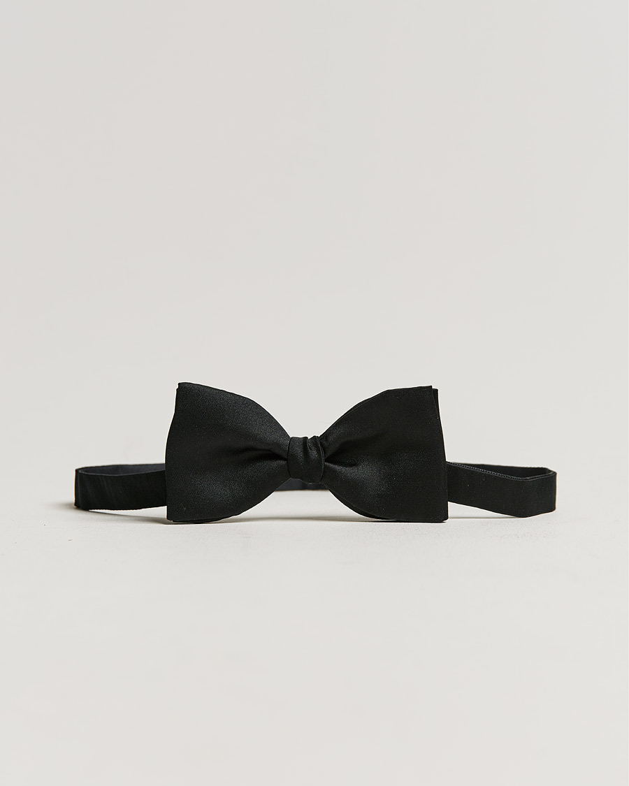 Homme | Nœuds Papillon | Stenströms | Pre-Tied Silk Bow Tie Black