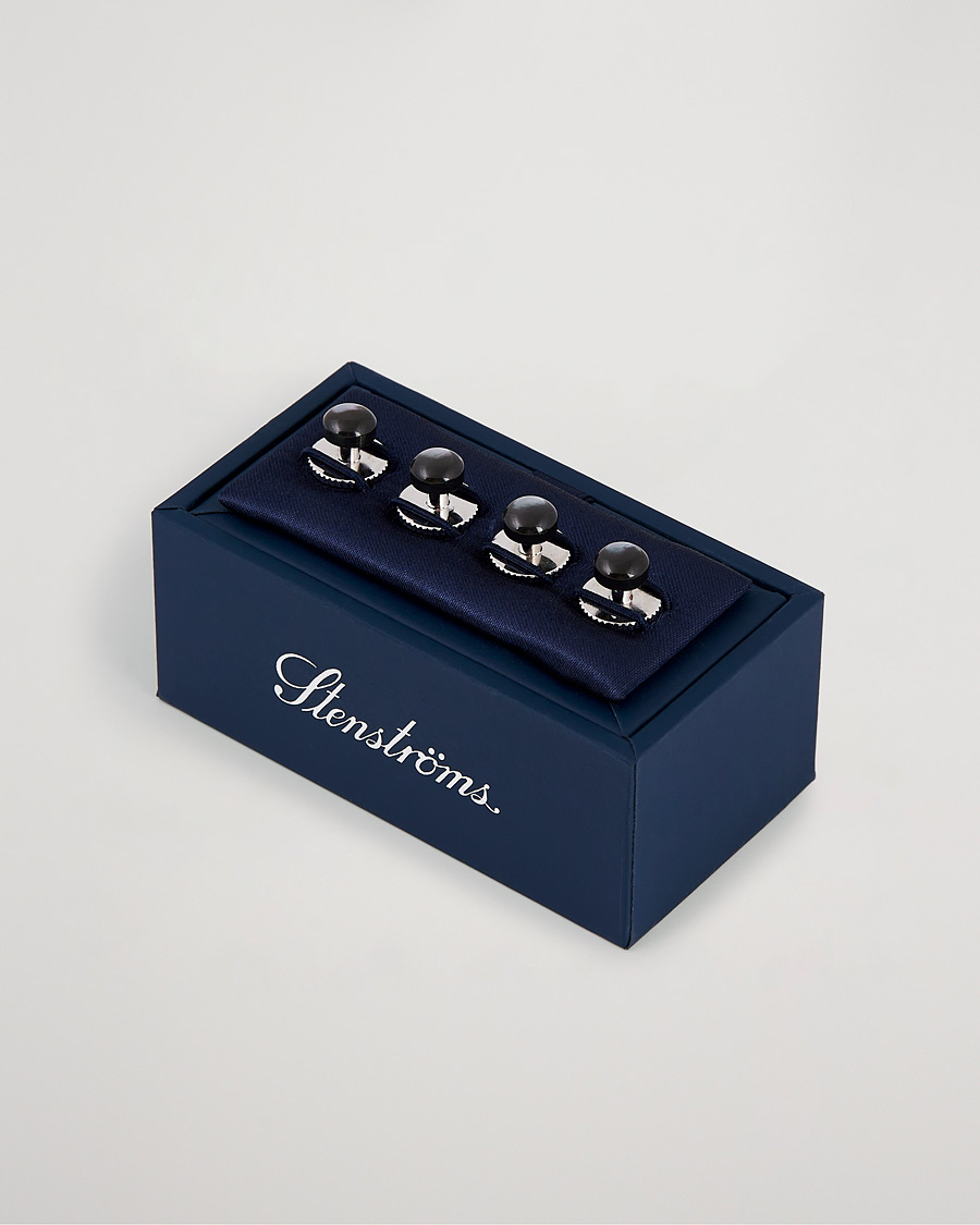 Heren | Stenströms Shirt Studs Black | Stenströms | Shirt Studs Black