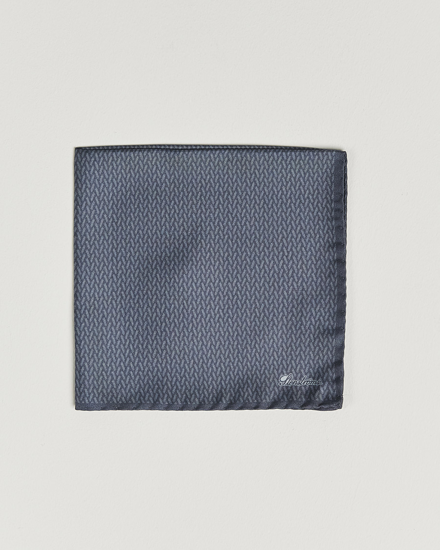 Heren | Pochets | Stenströms | Silk Handkerchief Mid Grey