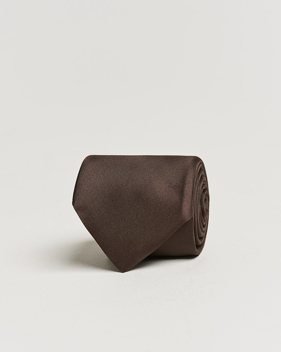 Homme | Cravates | Stenströms | Silk Tie Brown