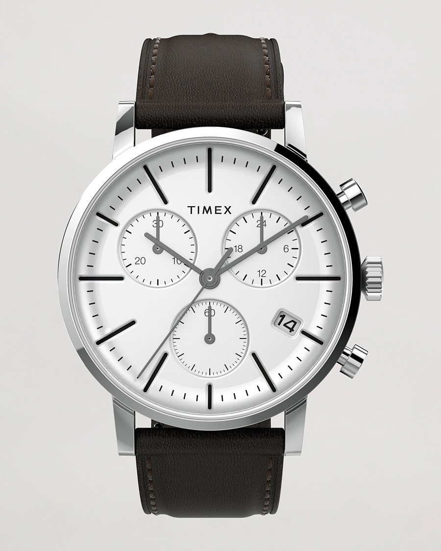 Homme | Timex Midtown Chronograph 40mm White Dial | Timex | Midtown Chronograph 40mm White Dial