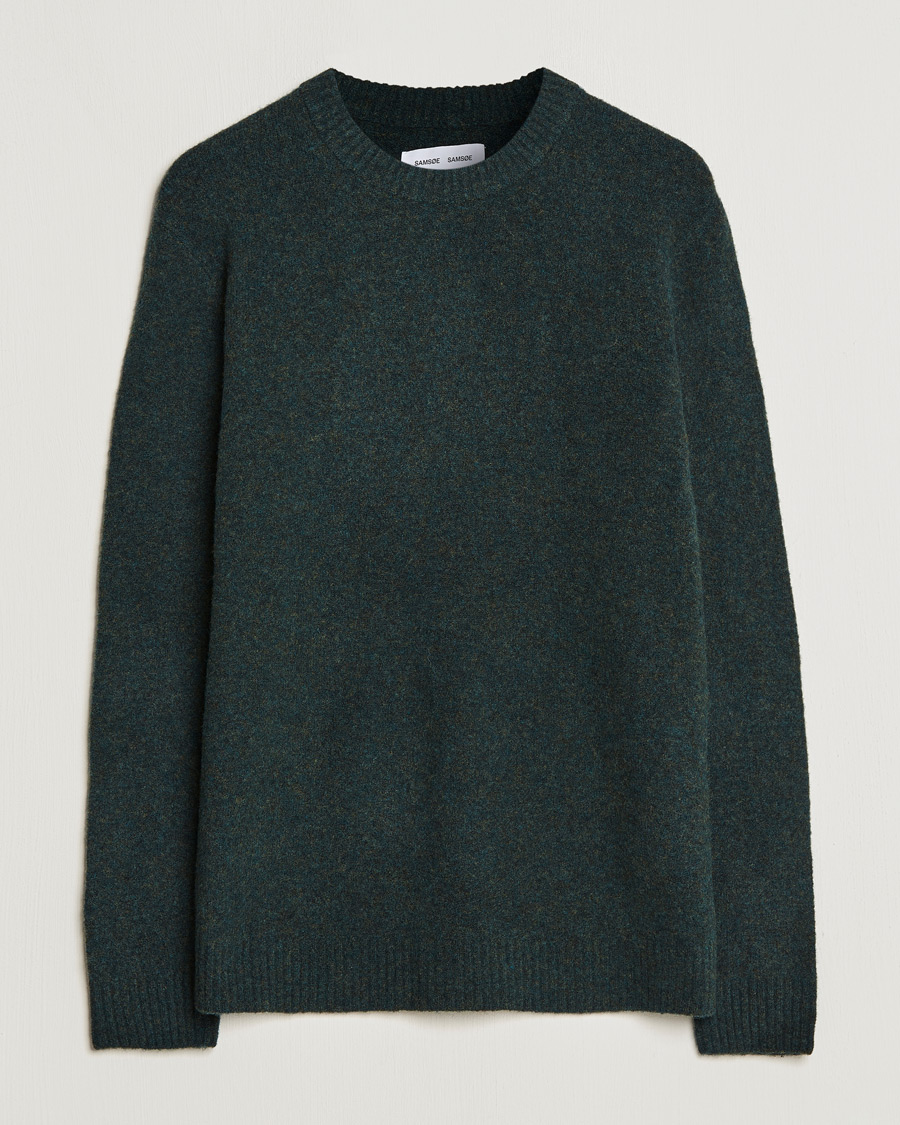 Homme | Pulls Et Tricots | Samsøe Samsøe | Samsøe & Samsøe Butler Yak Crew Neck Rain Forest