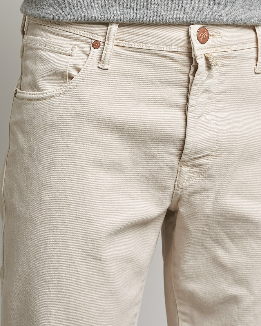 Heren | Broeken | Incotex | Bull Denim 5-Pocket Pants White