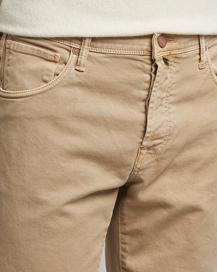 Homme | Pantalons | Incotex | Bull Denim 5-Pocket Pants Beige