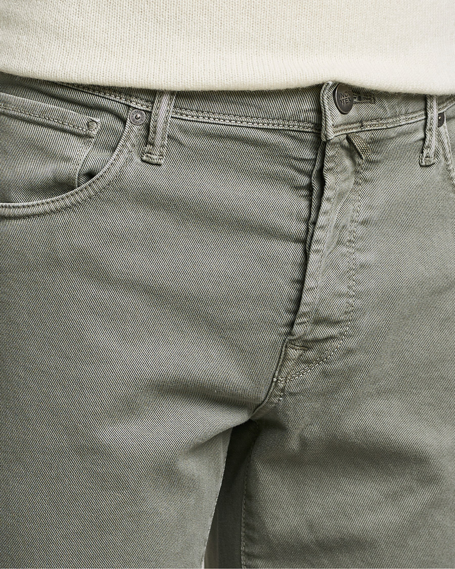 Homme | Pantalons | Incotex | Bull Denim 5-Pocket Pants Green