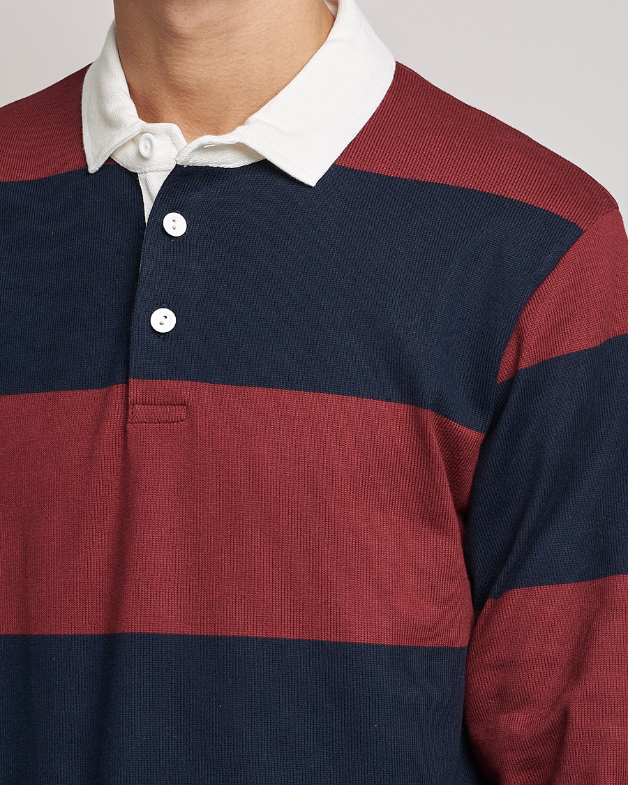 Homme | Pulls Et Tricots | Rowing Blazers | Block Stripe Rugby Burgundy/Navy