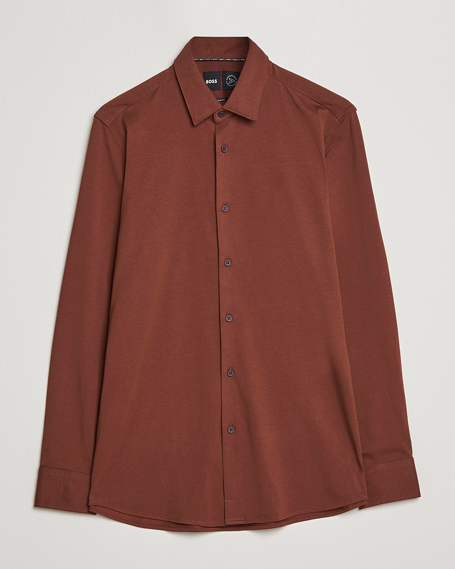 Homme | Chemises | BOSS BLACK | Hank 4-Way Stretch Shirt Medium Brown