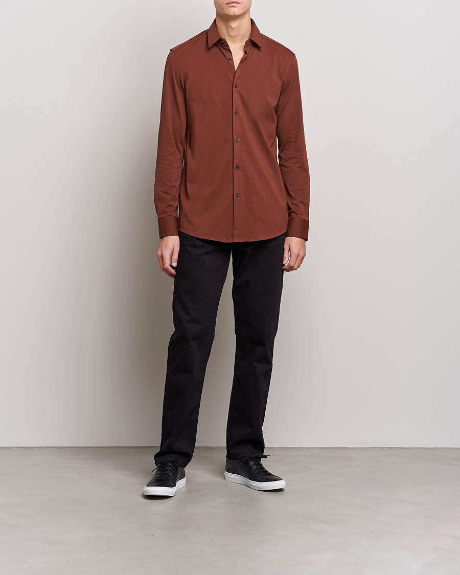 Homme | Chemises | BOSS BLACK | Hank 4-Way Stretch Shirt Medium Brown