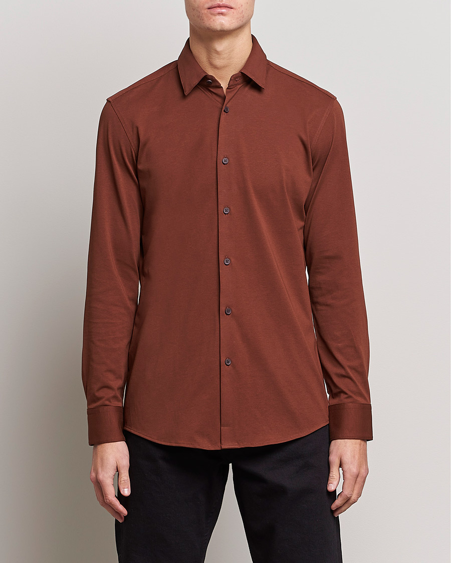 Homme | Chemises | BOSS BLACK | Hank 4-Way Stretch Shirt Medium Brown