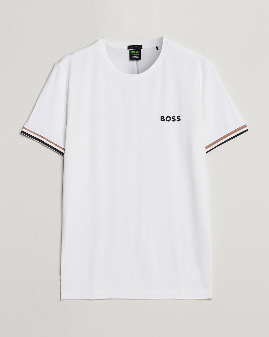 Homme | T-shirts | BOSS GREEN | Performance MB Crew Neck T-Shirt White
