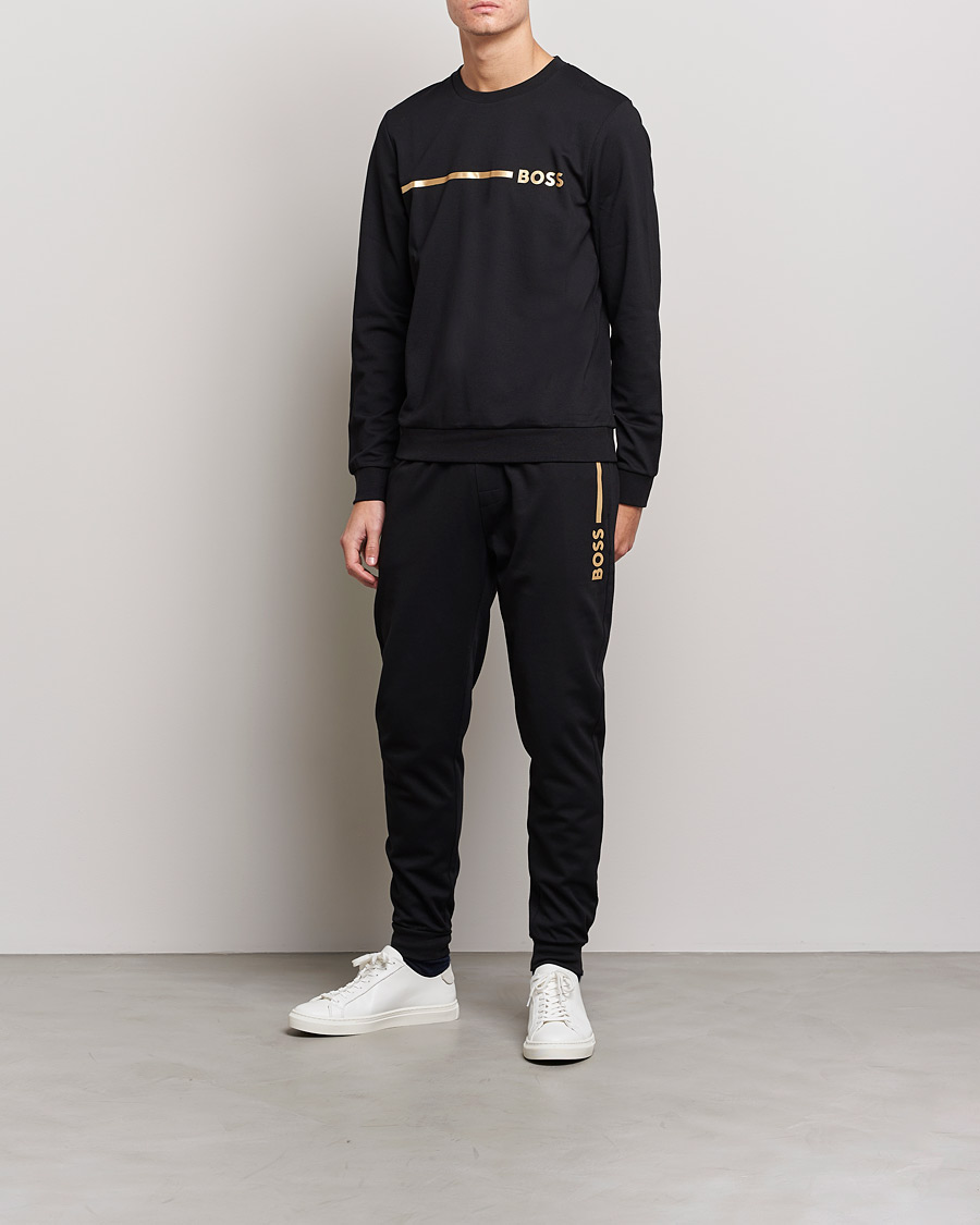 Heren | Broeken | BOSS BLACK | Tracksuit Sweatpants Black/Gold